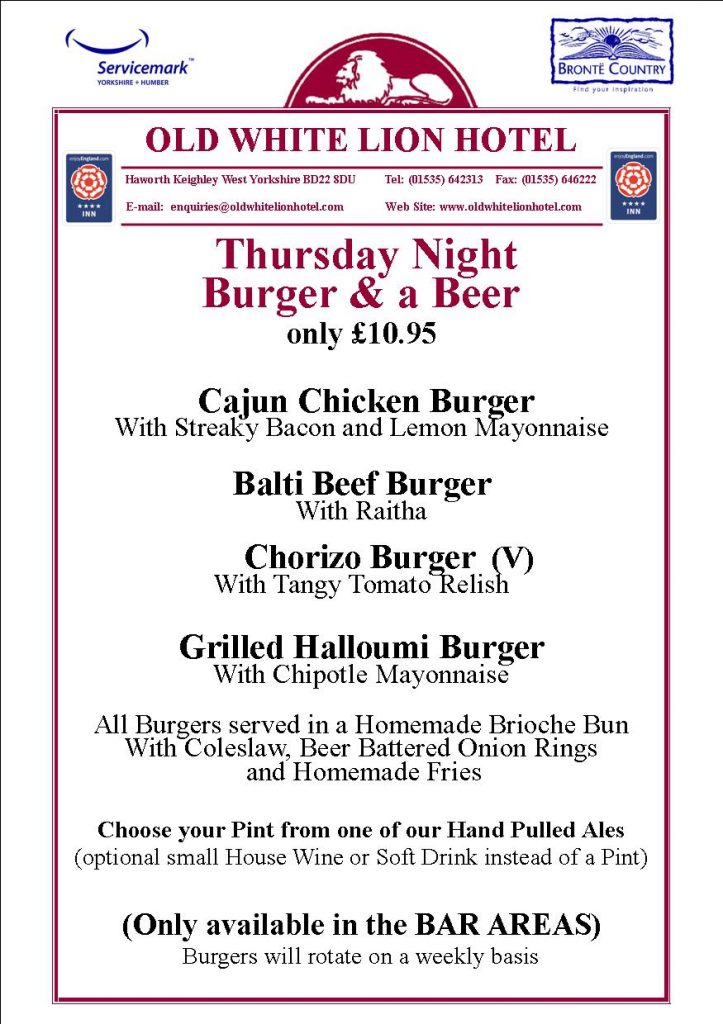 Thursday burger night