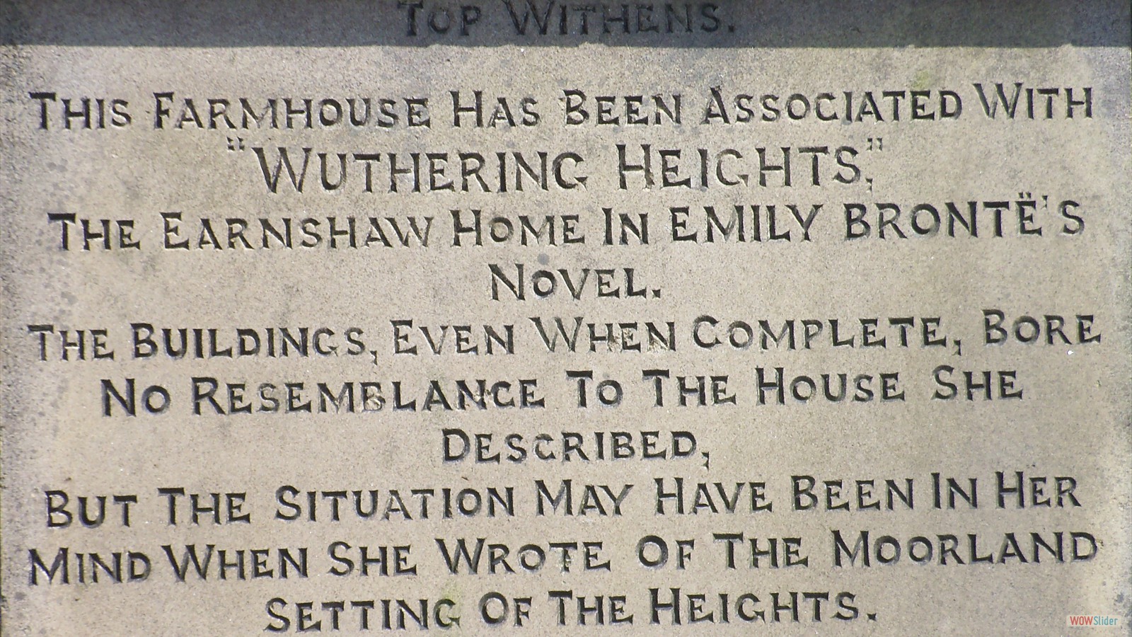 Top Withens Plaque